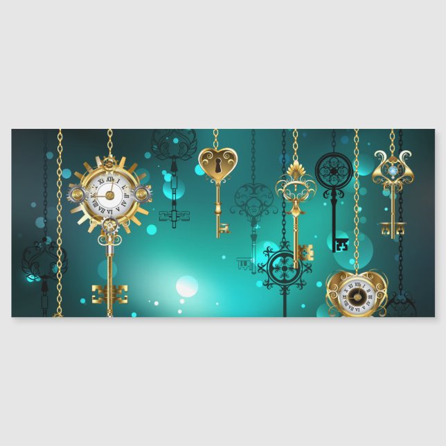 Antiek Skeleton Keys op groene achtergrond (Voorkant)