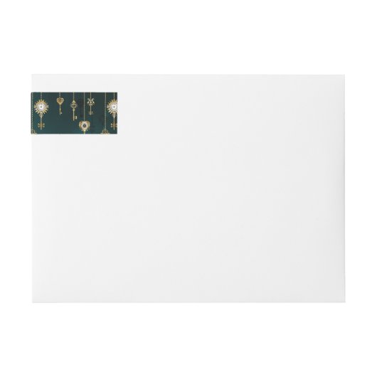 Antiek Skeleton Keys op groene achtergrond (Voorkant)