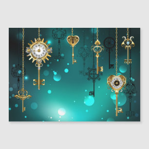 Antiek Skeleton Keys op groene achtergrond