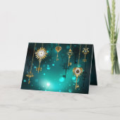 Antiek Skeleton Keys op groene achtergrond (Voorkant)