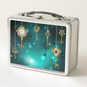 Antiek Skeleton Keys op groene achtergrond