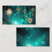 Antiek Skeleton Keys op groene achtergrond Advieskaart (Voorkant / Achterkant)