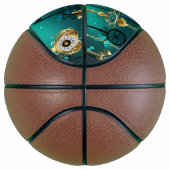 Antiek Skeleton Keys op groene achtergrond Basketbal (Rechts)