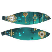 Antiek Skeleton Keys op groene achtergrond Basketbal (Panelen)