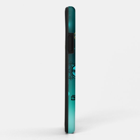 Antiek Skeleton Keys op groene achtergrond Case-Mate iPhone Case (Achterkant/rechts)