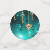 Antiek Skeleton Keys op groene achtergrond Confetti (Kleine voorkant)