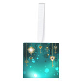 Antiek Skeleton Keys op groene achtergrond Decoratie (Voorkant)