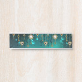 Antiek Skeleton Keys op groene achtergrond Deurbordje (Voorkant)