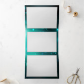 Antiek Skeleton Keys op groene achtergrond Drieluik Wenskaart (Binnen)