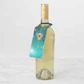 Antiek Skeleton Keys op groene achtergrond Flessenhanger (Schuin)