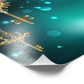 Antiek Skeleton Keys op groene achtergrond Foto Afdruk (Hoek)