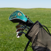 Antiek Skeleton Keys op groene achtergrond Golfheadcover (Insitu)
