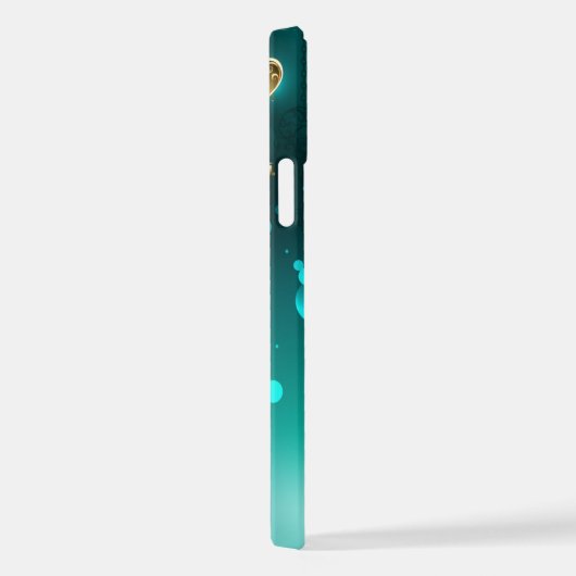 Antiek Skeleton Keys op groene achtergrond iPhone Hoesje (Rechterkant)