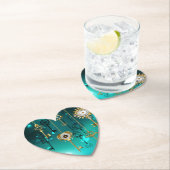 Antiek Skeleton Keys op groene achtergrond Kartonnen Onderzetters (Insitu)