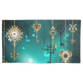 Antiek Skeleton Keys op groene achtergrond Kussensloop (Voorkant-Links)