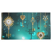 Antiek Skeleton Keys op groene achtergrond Kussensloop (Voorkant-Rechts)