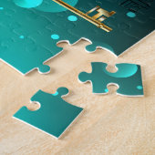 Antiek Skeleton Keys op groene achtergrond Legpuzzel (Zijkant)