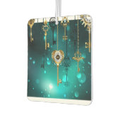 Antiek Skeleton Keys op groene achtergrond Luchtverfrisser (Links)