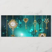 Antiek Skeleton Keys op groene achtergrond Menu (Voorkant)