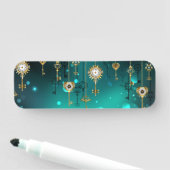 Antiek Skeleton Keys op groene achtergrond Naamplaatje (In situ)