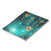 Antiek Skeleton Keys op groene achtergrond Notitieblok (Linkerzijde)