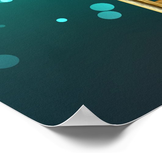 Antiek Skeleton Keys op groene achtergrond Poster (Hoek)