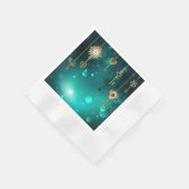 Antiek Skeleton Keys op groene achtergrond Servet (Hoek)