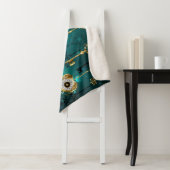 Antiek Skeleton Keys op groene achtergrond Sherpa Deken (In situ)