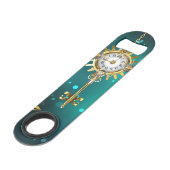 Antiek Skeleton Keys op groene achtergrond Speed Flessenopener (Achterkant Gekanteld)