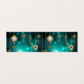 Antiek Skeleton Keys op groene achtergrond Visitekaartje (Buitenkant ongevouwen)