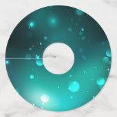 Antiek Skeleton Keys op groene achtergrond Wijnglaslabel (Achterkant)