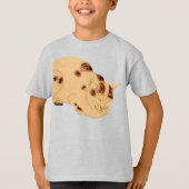 Antiek Slaapkat Japans Woodblock Ukiyo-e T-shirt (Voorkant)