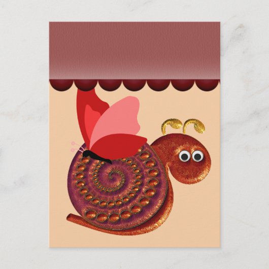 Antiek slak Poster kunst Briefkaart (Voorkant)