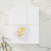 Antiek sleutel cadeaulabels (Met Koord)