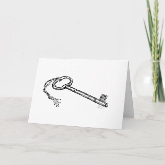 Antiek sleutel kaart (Voorkant)