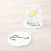 Antiek sleutel zandsteen onderzetter (Zijkant)