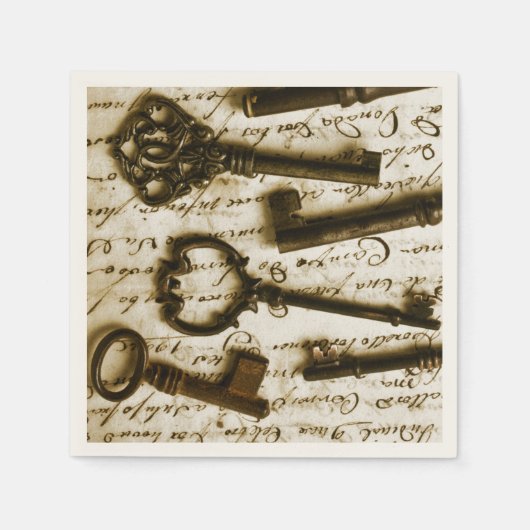 Antiek sleutels servetten (Voorkant)