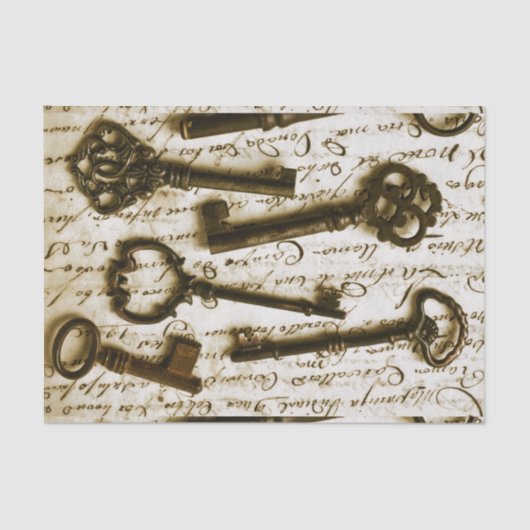 Antiek sleutels tissuepapier (Voorkant)