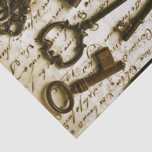 Antiek sleutels tissuepapier (Detail)