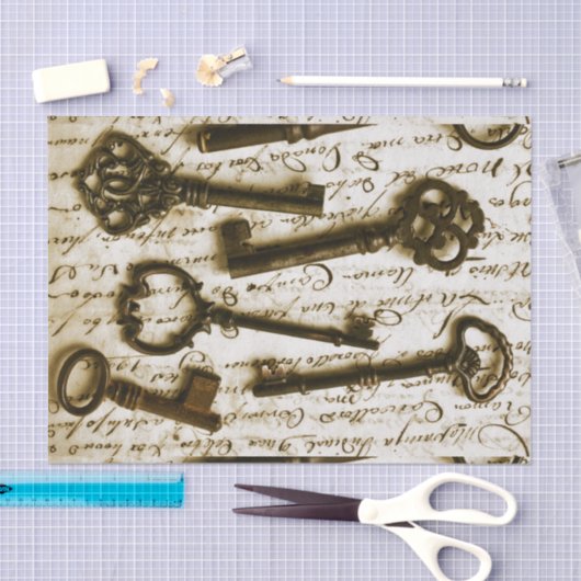 Antiek sleutels tissuepapier (Craft)