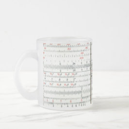  Antiek Slide Rule Close-up Foto Matglas Koffiemok
