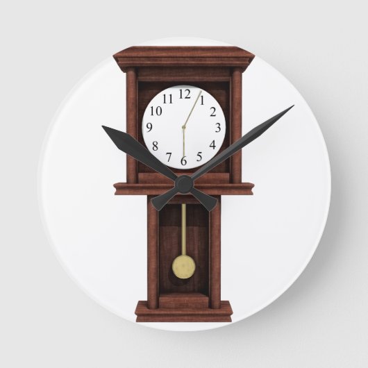 Antiek slinger ronde klok (Voorkant)