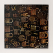 Antiek sloten uitdagende volwassenen legpuzzel (Horizontaal)