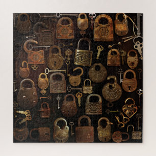 Antiek sloten  uitdagende volwassenen legpuzzel