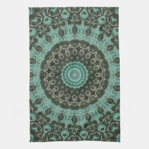 Antiek smaragd en turquoise medaillon theedoek