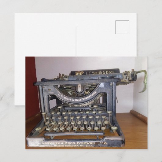 Antiek Smith Brothers Typewriter Briefkaart (Voorkant / Achterkant)