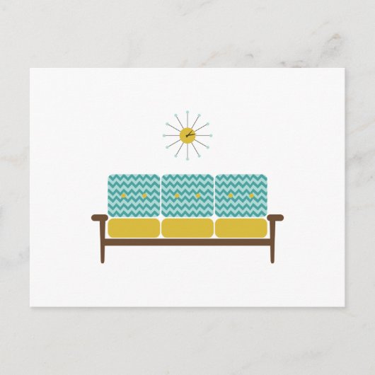 Antiek Sofa Briefkaart (Voorkant)