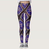 Antiek Soumak Oriental Rug Design Leggings (Voorkant)