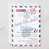Antiek Spanje Airmail Save the Date (Voorkant)