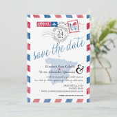 Antiek Spanje Airmail Save the Date (Staand voorkant)